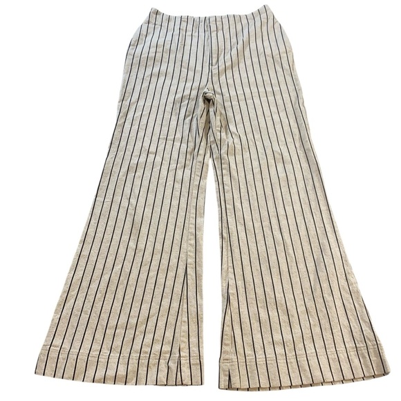 Free People Ivory and Black Striped Trousers - Picture 1 of 10